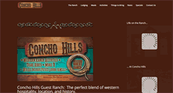 Desktop Screenshot of conchohillsranch.com